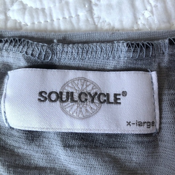 Soulcycle  Womans XL Gray Muscle Tank Top Wording - Picture 4 of 6
